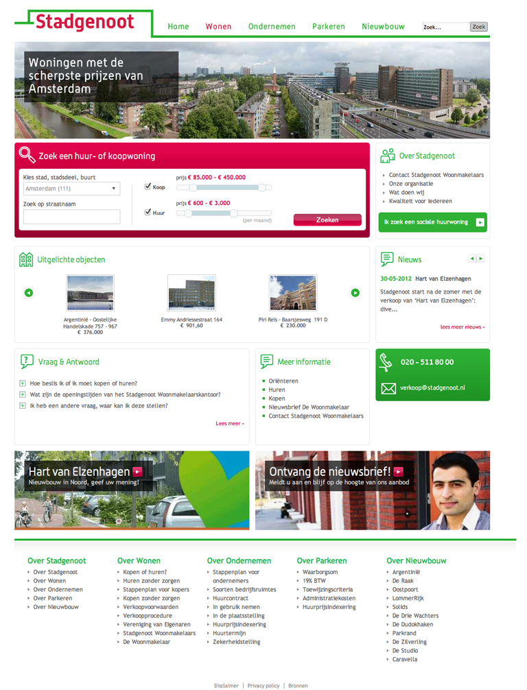 Stadgenoot Homepage